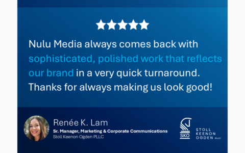 Five star feedback from Renee Lam about Nulu Media presentation services.